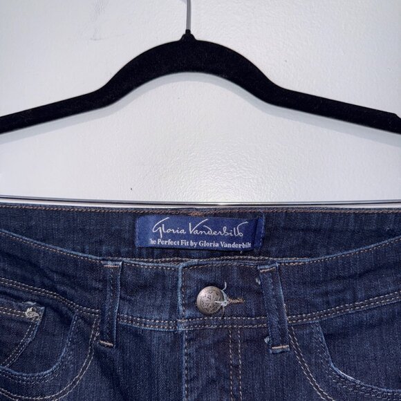 Gloria Vanderbilt Womens Dark Wash The Perfect Fit Capri Jeans Size 10 - Picture 3 of 5